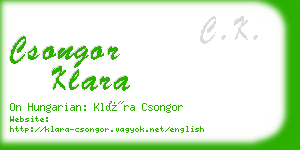 csongor klara business card